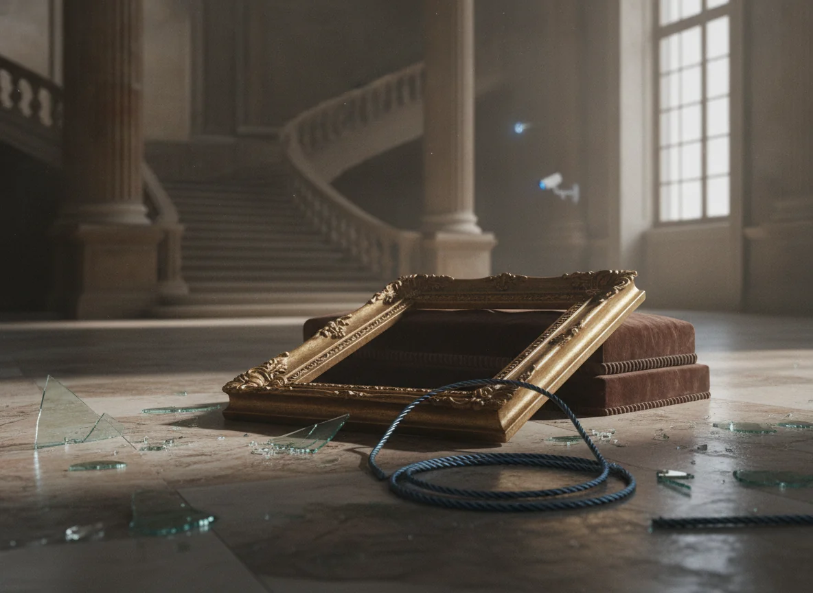 AI-generated conceptual illustration for the lesson: Museum Thefts Are Becoming Bolder in Europe
