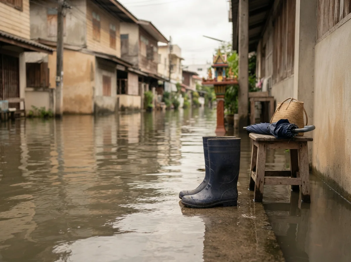 AI-generated conceptual illustration for the lesson: Bangkok Floods After Heavy Rain