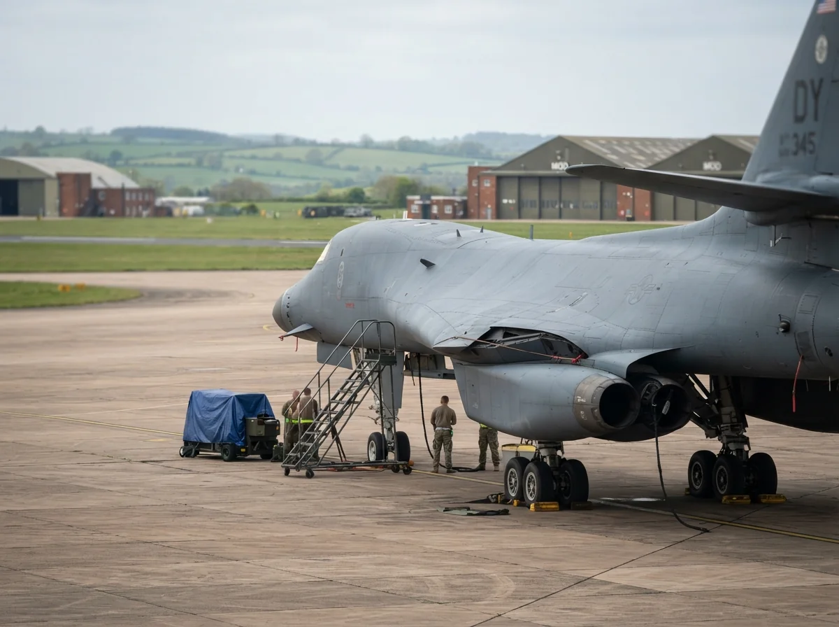AI-generated conceptual illustration for the lesson: US Moves Bombers from UK Base After Threat