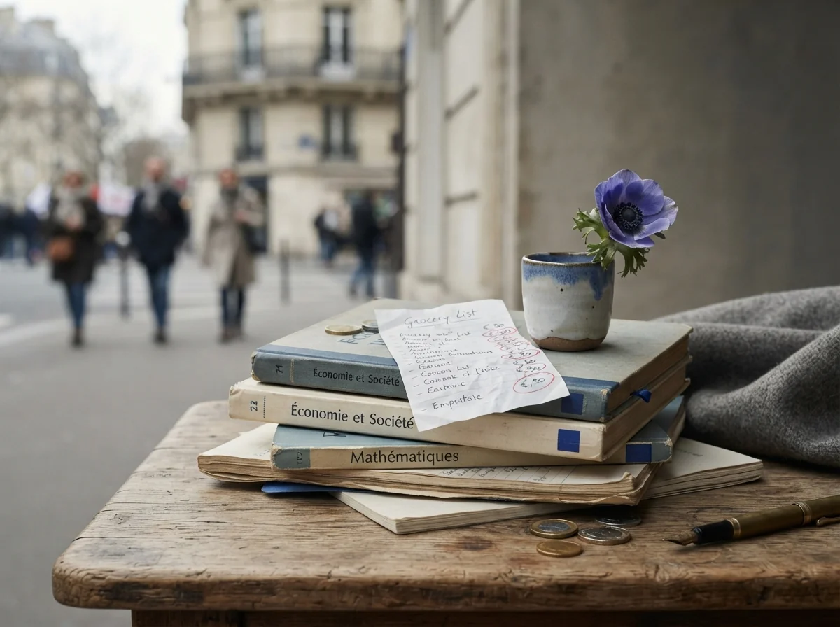 AI-generated conceptual illustration for the lesson: Thousands Protest Over Cost of Living in France