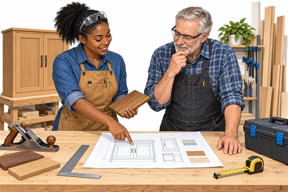 Carpentry & Remodeling English: illustration from the revised learner book.
