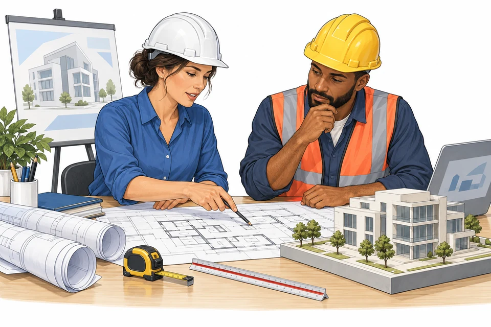 Construction and Architecture English: illustration from the revised learner book.