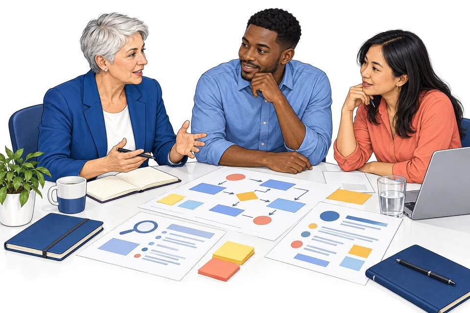 Consulting English: illustration from the revised learner book.