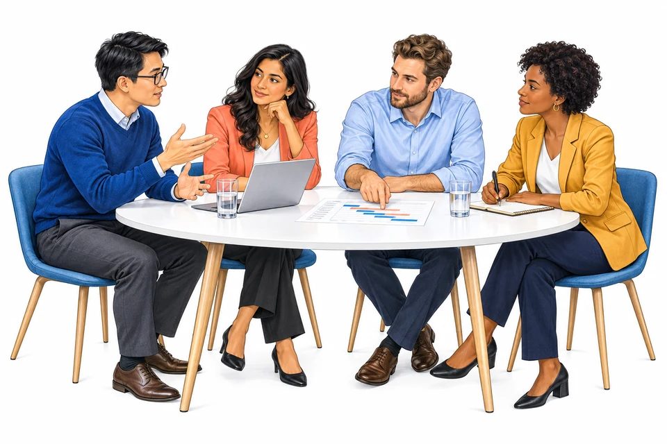 Cross-Cultural Leadership English: illustration from the revised learner book.