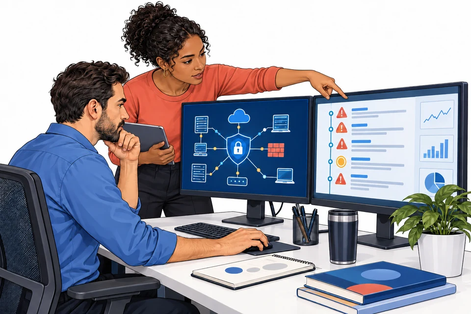Cybersecurity English: illustration from the revised learner book.