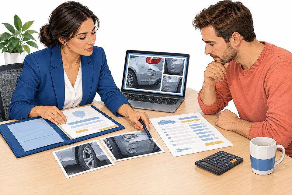 Insurance English: illustration from the revised learner book.
