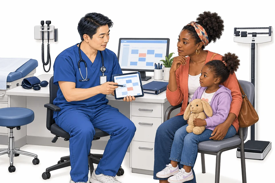 Medical Assisting English: illustration from the revised learner book.