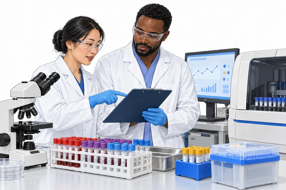 Medical Laboratory Technician English: illustration from the revised learner book.