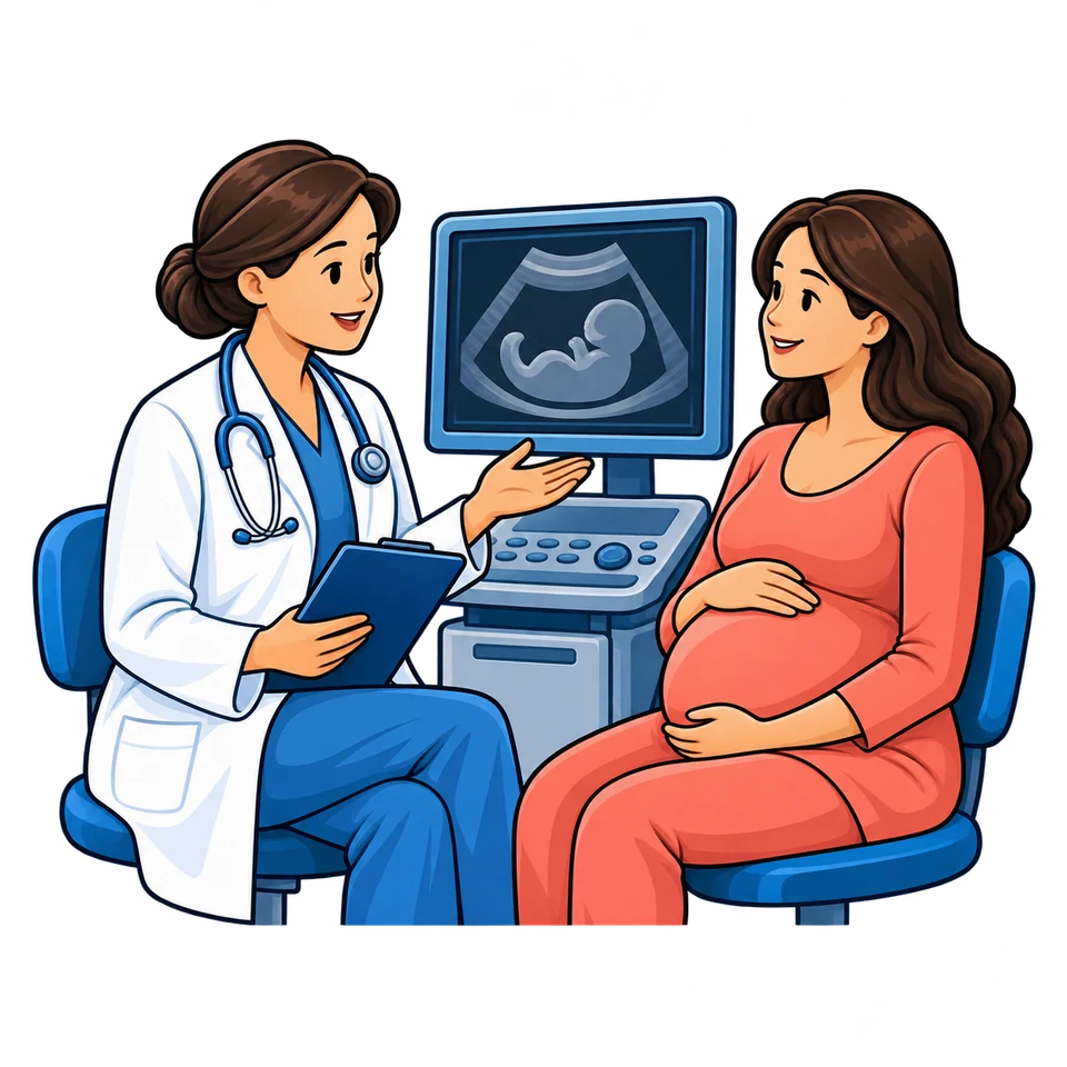 Obstetrics English: illustration from the revised learner book.