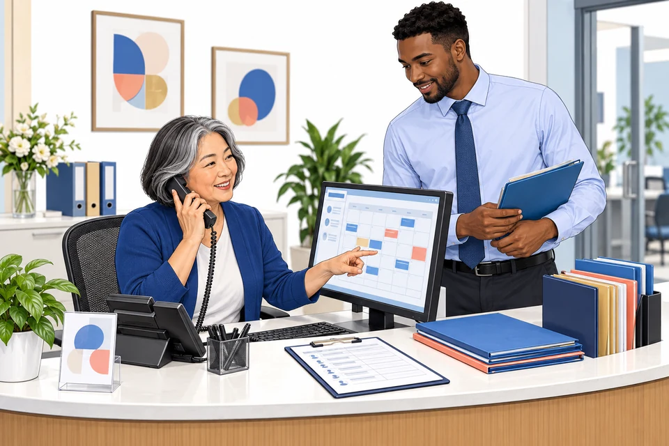Office and Administrative Assistant English: illustration from the revised learner book.