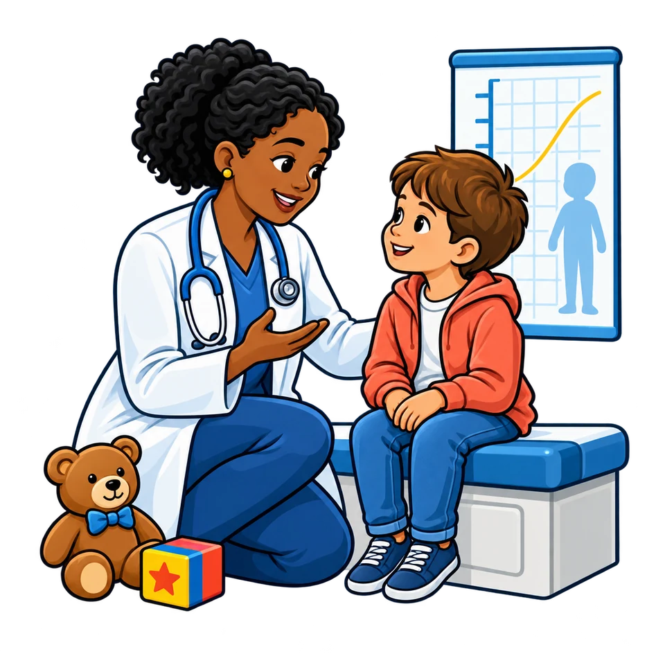 Pediatrics English: illustration from the revised learner book.